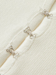 Belted V-Neck Knit Cardigan