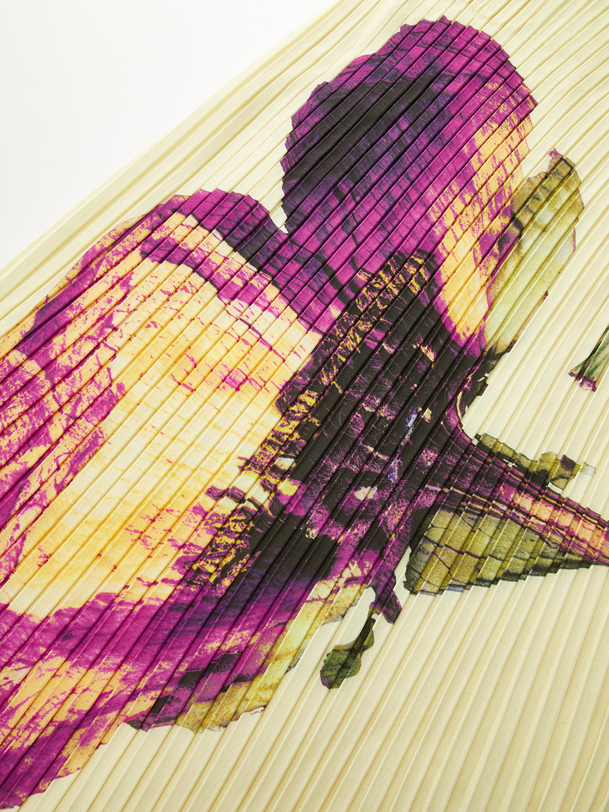 Floral Print Pleated Midi Skirt