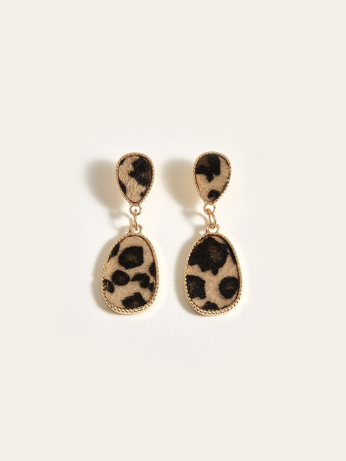 Leopard-Print Drop Earrings