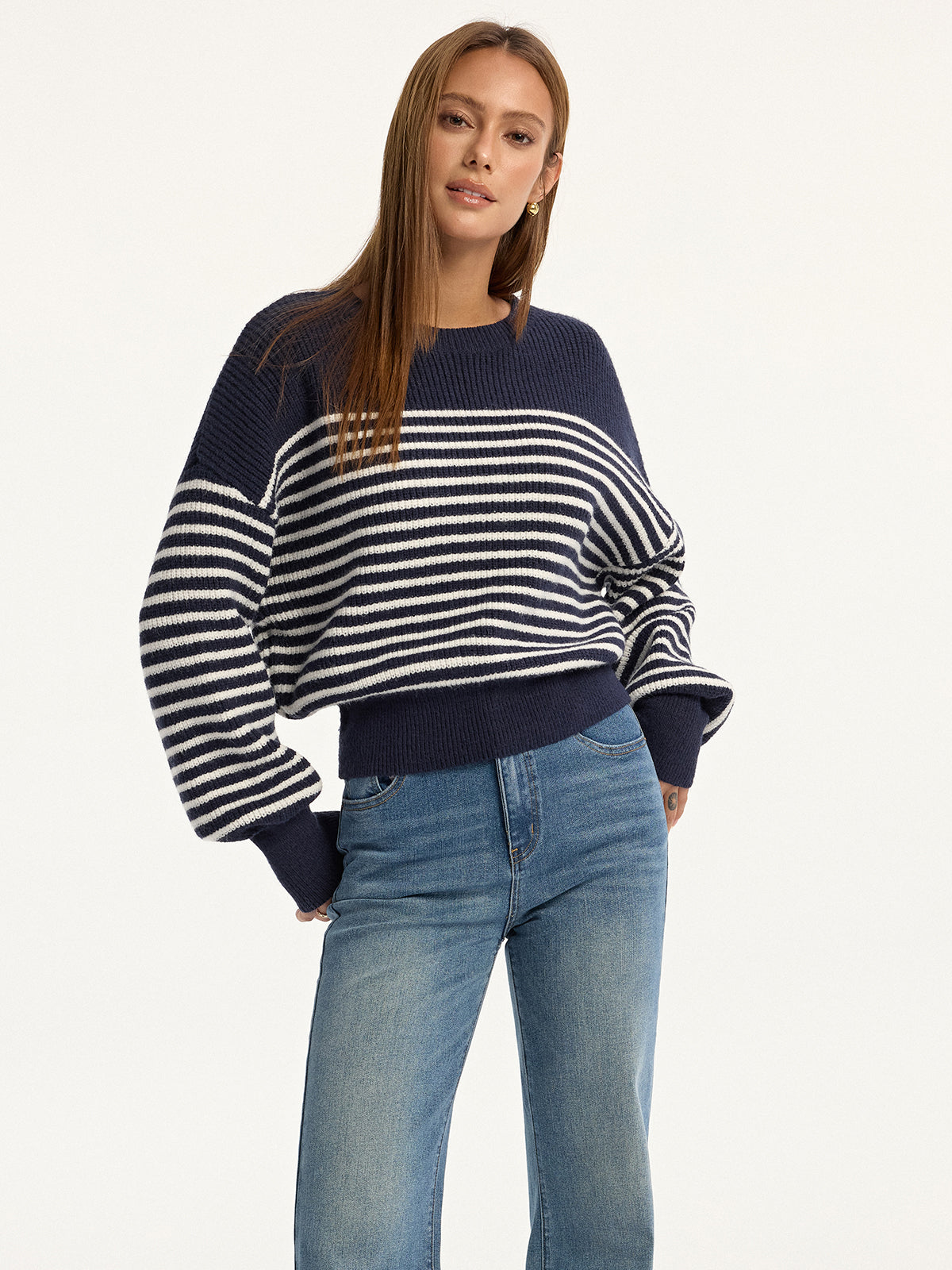 Stripped Ribbed Sweater