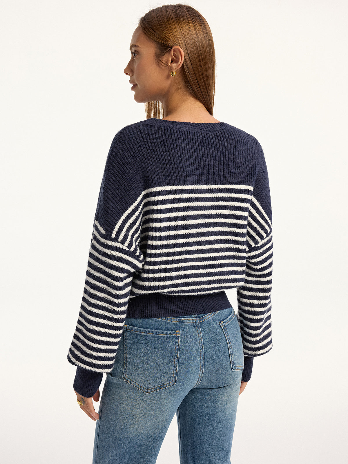 Stripped Ribbed Sweater