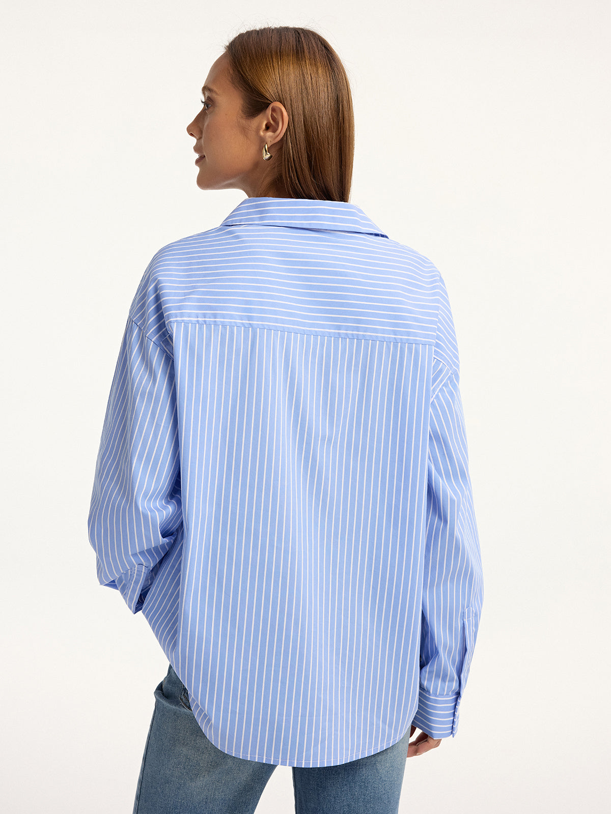 Striped Cotton-Blend Button-Down Shirt