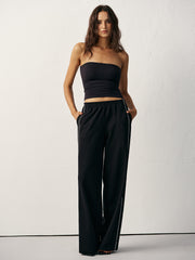 Cotton Blend Mid-Waist Side Stripe Sweatpants