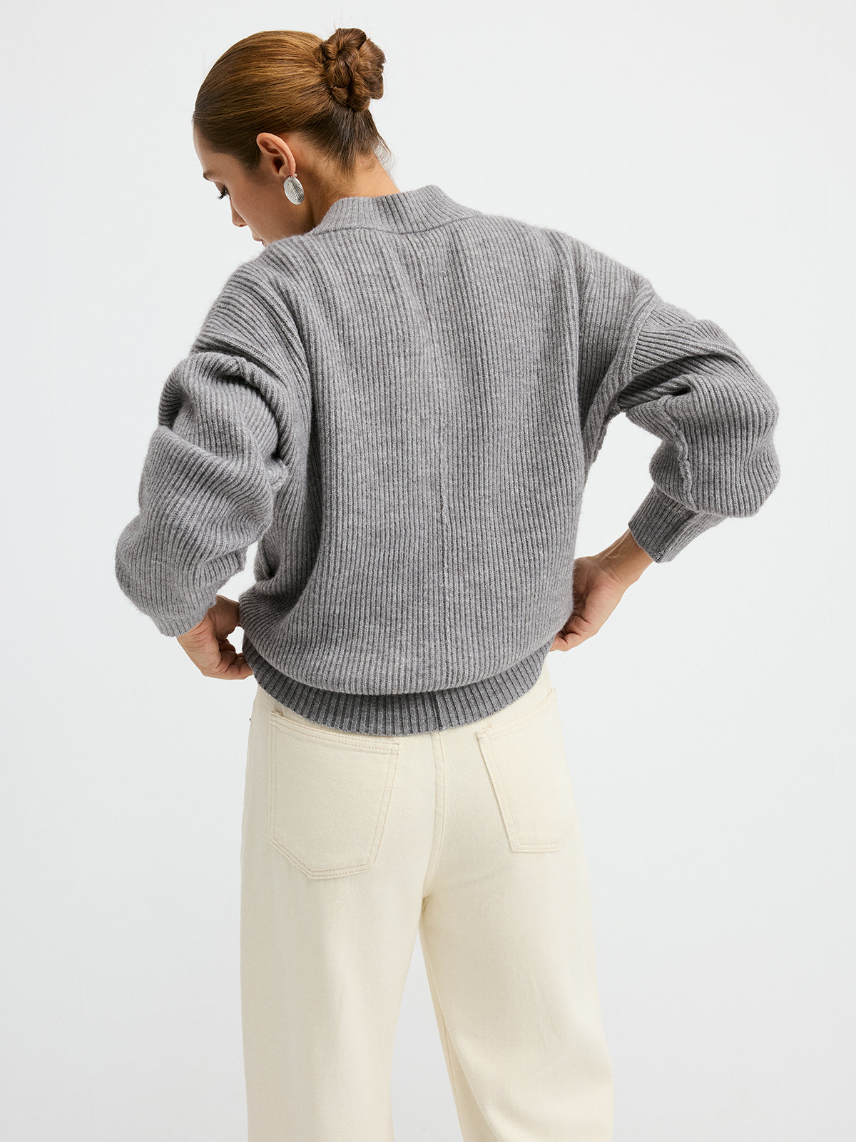 Wool Blend Half-Zip Sweater