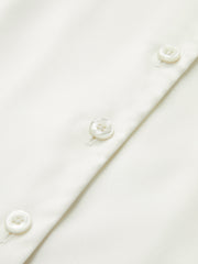 Lapel Collar Tie Satin Wrap Shirt