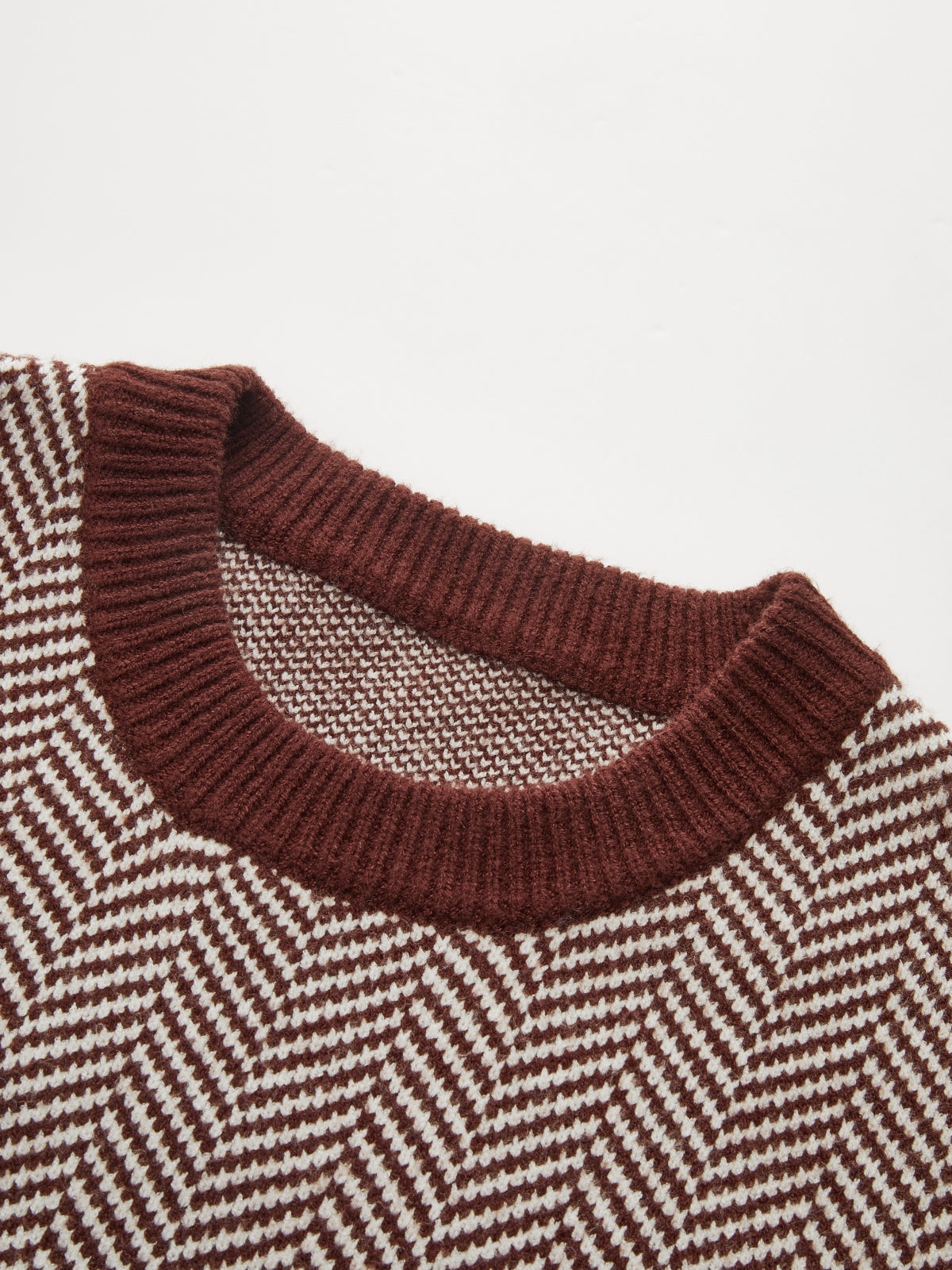 Herringbone Pattern Sleeveless Knit Vest