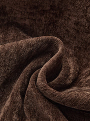 Mid-Waist Velvet Wide-Leg Pants