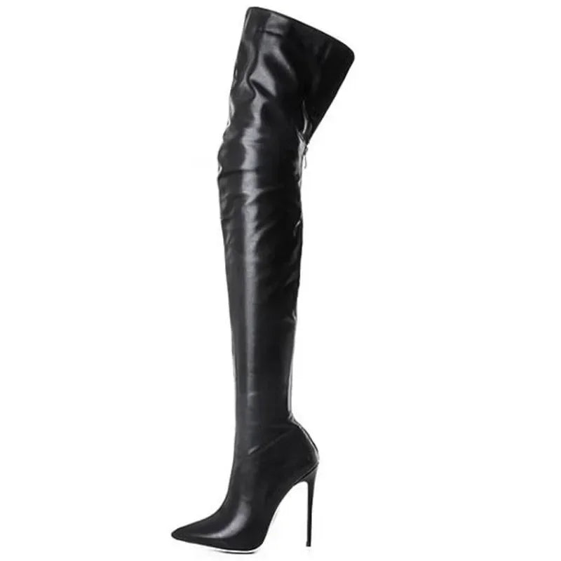 Black Sexy Over The Knee Boots