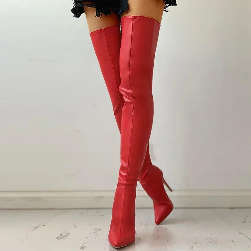 Black Sexy Over The Knee Boots