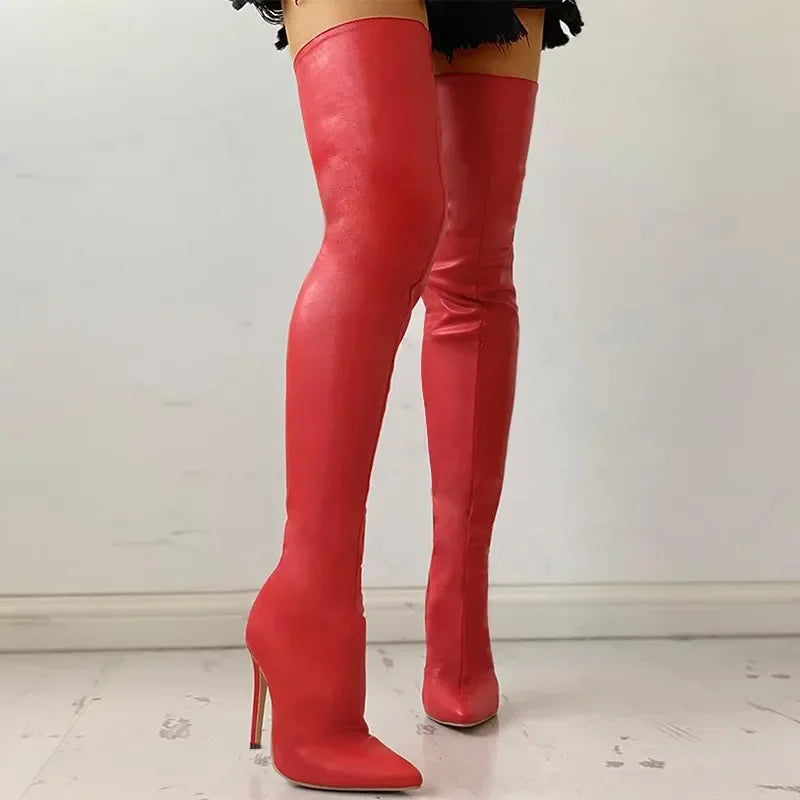 Black Sexy Over The Knee Boots