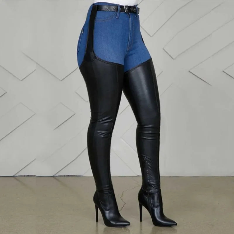 Black Thigh High Boots