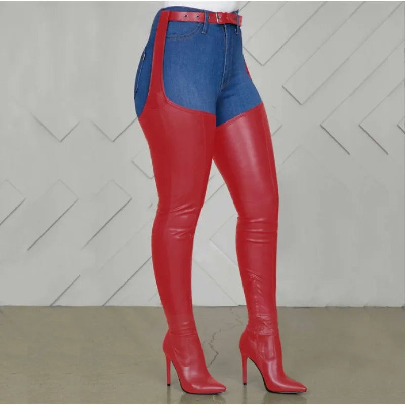 Black Thigh High Boots
