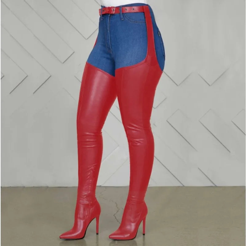 Black Thigh High Boots