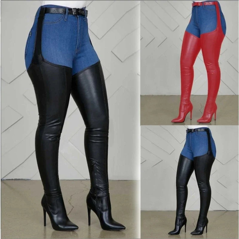Black Thigh High Boots