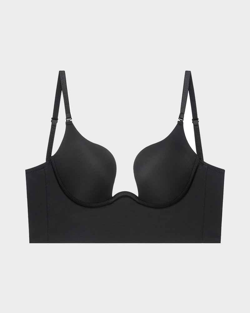 2 PackLow Back Secret Plunge Bra - Black+Beige