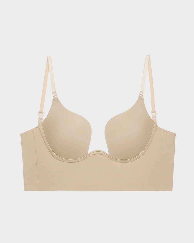 2 PackLow Back Secret Plunge Bra - Black+Beige