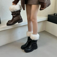 Brown Soft Leather Ankle Boots