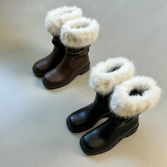 Brown Soft Leather Ankle Boots