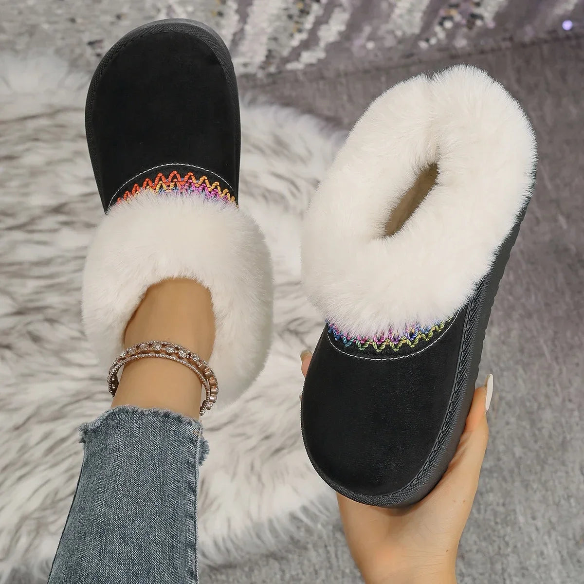 Casual Ethnic Embroidery Snow Boots