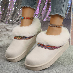 Casual Ethnic Embroidery Snow Boots