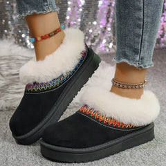 Casual Ethnic Embroidery Snow Boots