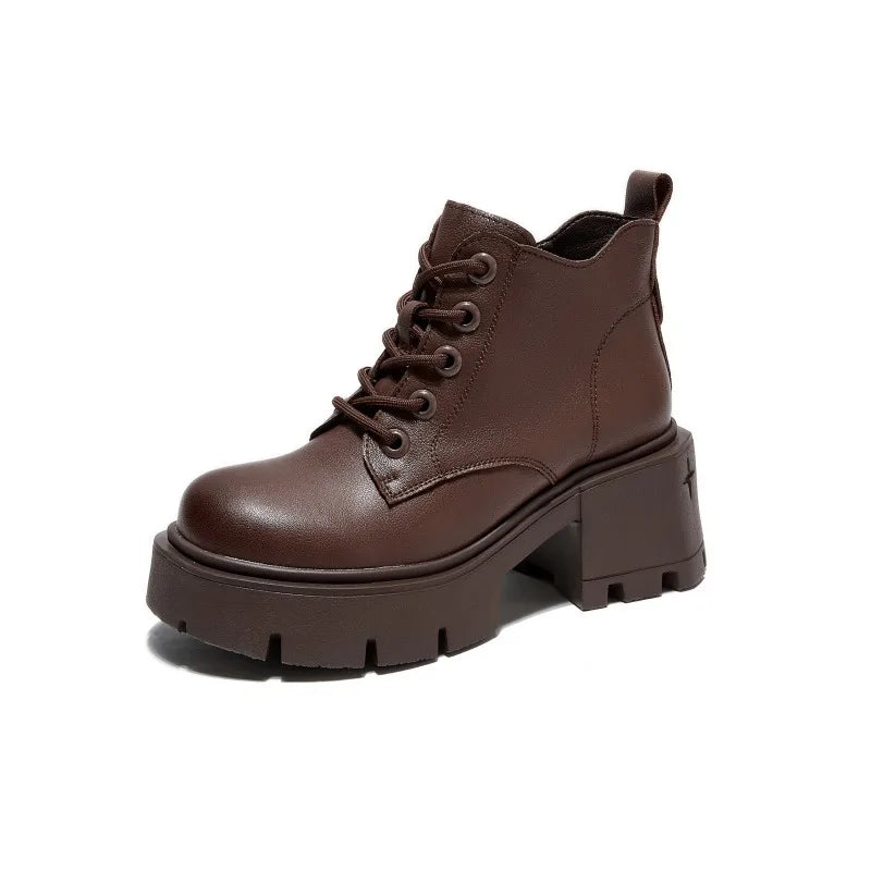 Chunky Heel Platform Boots