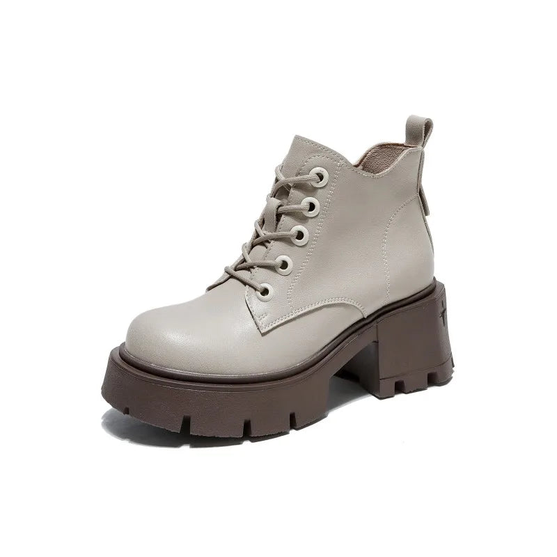 Chunky Heel Platform Boots