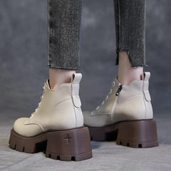 Chunky Heel Platform Boots