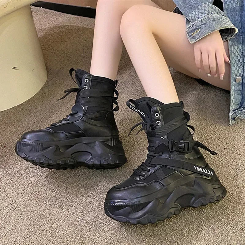 Classic Lace-up Platform Boots