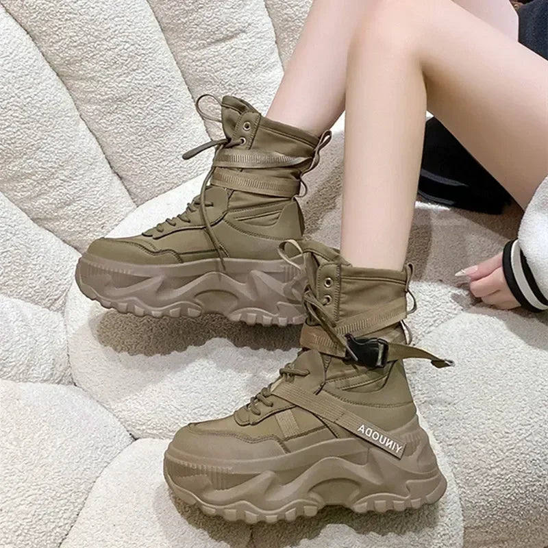 Classic Lace-up Platform Boots