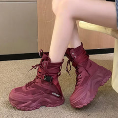 Classic Lace-up Platform Boots
