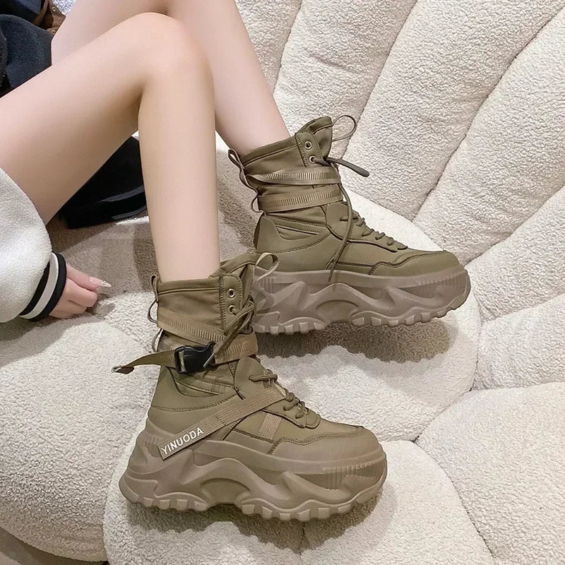 Classic Lace-up Platform Boots
