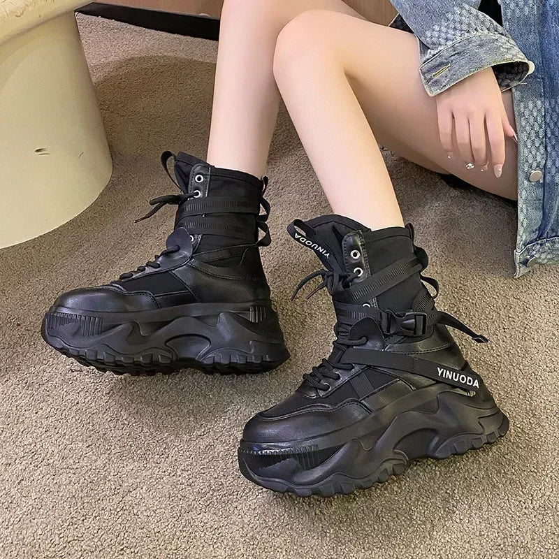 Classic Lace-up Platform Boots