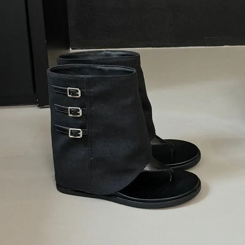 Comfortable Clip Toe Ankle Boots