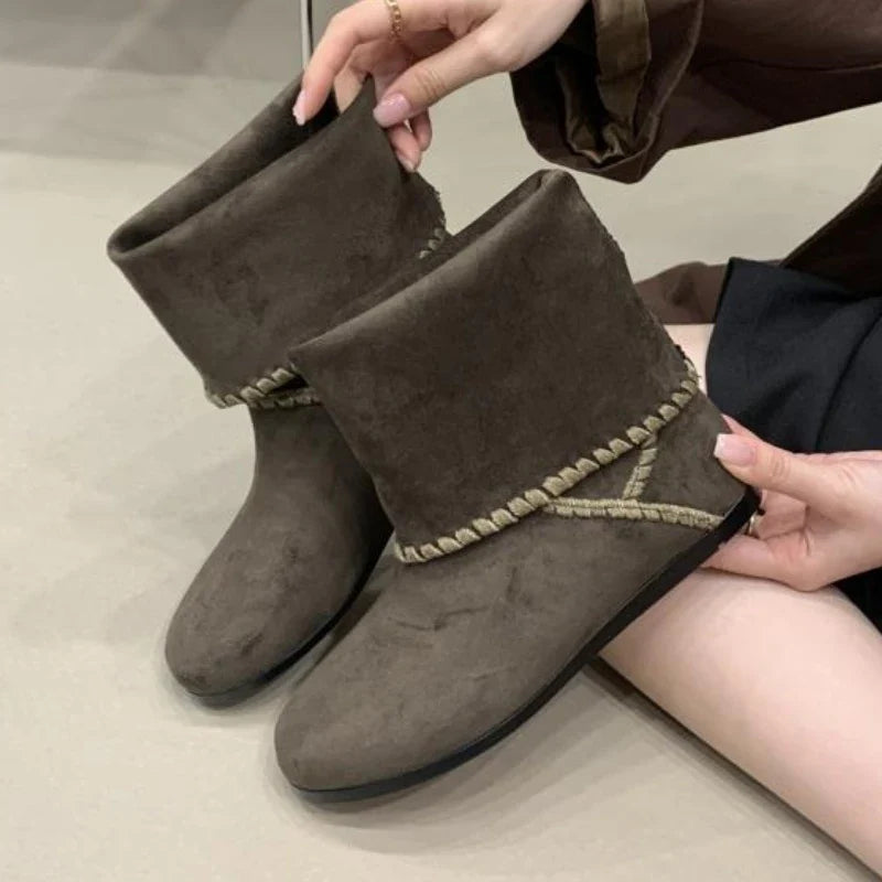Comfortable Flat Ankle Boots