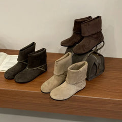 Comfortable Flat Ankle Boots