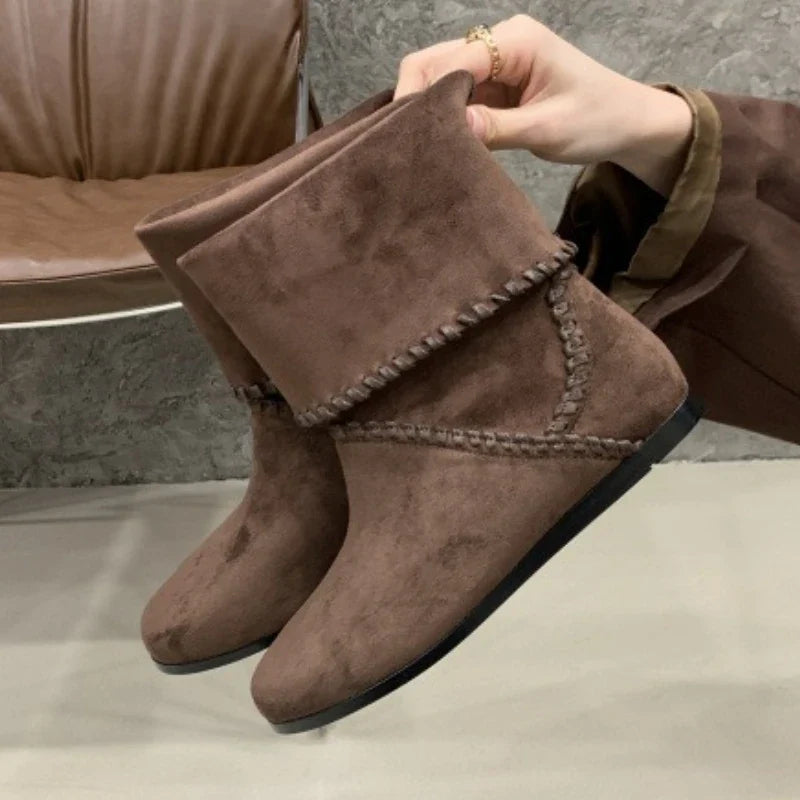 Comfortable Flat Ankle Boots