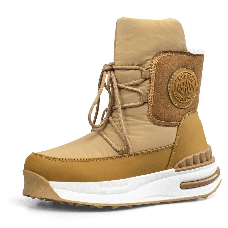 Comfortable Non-slip Waterproof Design Botines Para Mujeres Fluffy Thick Bottom Snow Boots