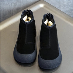 Cow Suede Plush Lining Warm Ankle Boots