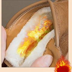 Cow Suede Plush Lining Warm Ankle Boots