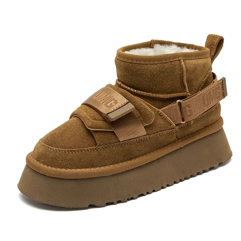 Cow Suede Winter Women's Shoes