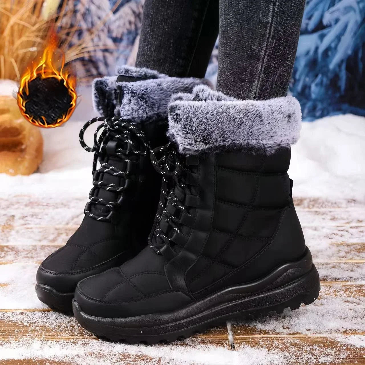 Cozy Warm Plush Couple Ankle Boots