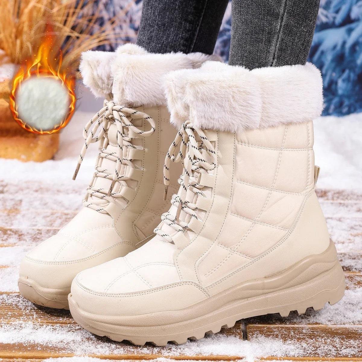 Cozy Warm Plush Couple Ankle Boots