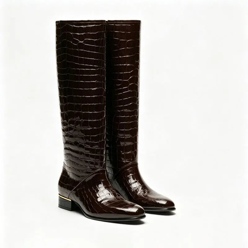 Croc Knee High Boots