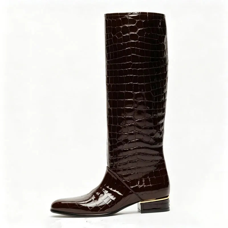 Croc Knee High Boots