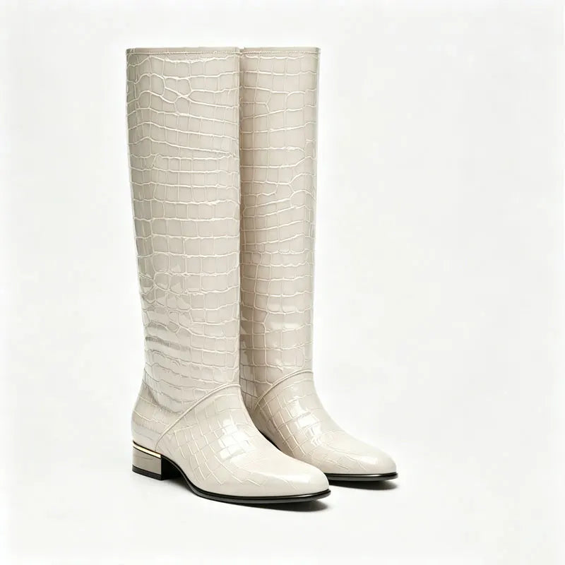 Croc Knee High Boots