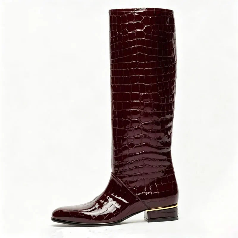 Croc Knee High Boots