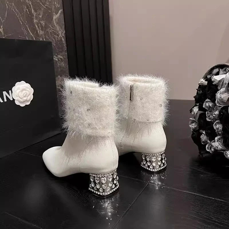 Crystal Ankle Boots