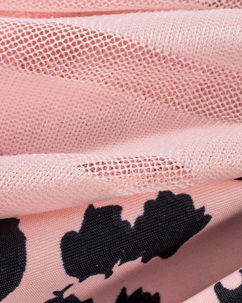 Animal Print Ice Silk Seamless See-through Mesh Panties