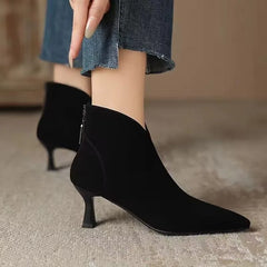 Designer Vintage Pointed Toe Women Ankle Boots